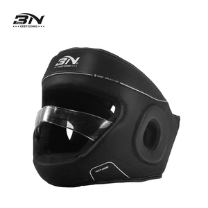 BNボクシングヘルメット厚いベルベットレザー戦闘ヘルメットMMAファイティングギア用 - Product Image 3