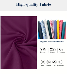 Ensemble d'uniformes médicaux pour femmes en polyester, rayonne et élasthanne, coupe ajustée pour infirmières, extensible - Product Image 2