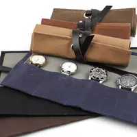 Watch Roll Storage Case Travel Canvas Oxford Cloth Making Watch Organizer Strap Watch Pouch