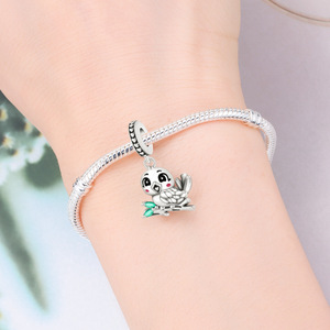 In-stock white copper bird pendant, <b>cute</b>, unique, fashionable, versatile DIY <b>bracelet</b>, jewelry, accessory for women - Product Image 6