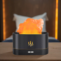 Flamme Air Diffuseur Humidificateur Parfum Diffuseur Huiles Essentielles Ultrasons Aromathérapie Feu Brouillard Auto-Off