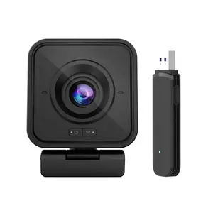 Built-in battery true wireless webcam works with Skype, Zoom, FaceTime, Hangouts meetings/video call/streaming for PC/Mac/Laptop