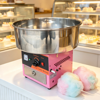Mesin Pembuat Gula Kapas Komersial Baokang HGC-03 Bertenaga Gas, Bahan Stainless Steel, Peralatan Snack Kustom 1000W