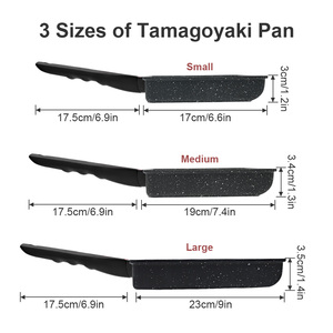 Sartén para tortilla japonesa Tamagoyaki <span class=keywords><strong>antiadherente</strong></span> sin PFOA, sartén para huevos con fondo de inducción, sartén para tortilla japonesa Tamagoyaki - Product Image 6