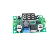 Modul LM2596 DC 4.0 ~ 40 hingga 1.3-37V, modul daya Step-Down dapat disesuaikan + Voltmeter LED
