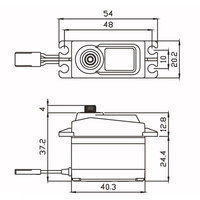 Servomoteur numérique MY Servo CS-1257TG, couple de 10 kg.cm, engrenage en titane, aluminium, servomoteur de direction haute vitesse pour pièces de modèles RC