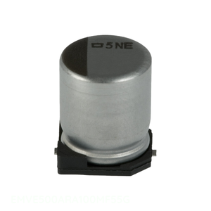 Original EMVE500ARA100MF55G CAP ALUM 10UF 20% 50V SMD Surface Mount 10 uF <b>Capacitor</b> - Product Image 1