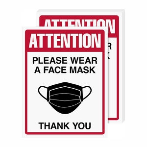 Panneaux de signalisation « Portez un masque facial » en vrac, résistants aux intempéries, à l'eau et aux déchirures, signalisation de sécurité et de santé pour les maisons, les écoles, les bureaux, les entreprises - Product Image 1