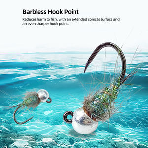 Tête de perle de tungstène <span class=keywords><strong>nymphe</strong></span> humide naufrage rapide mouche truite leurres de pêche 16 # lac de rivière - Product Image 3