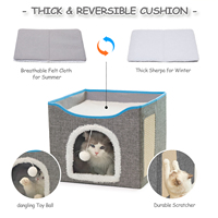 Sunraymascota 020 Niche pour chien - Tanière pour chien en tissu confortable et portable avec rembourrage en fausse fourrure
