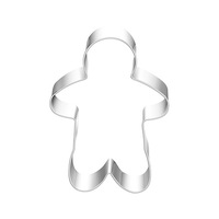 Emporte-pièce en acier inoxydable, motif bonhomme de pain d'épices de Noël, moule à pain vapeur, outil de pâtisserie pour fondant, compatible lave-vaisselle et four, haute qualité