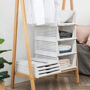 Caja de Almacenamiento de Ropa, Tipo Cajón de PP, Estante de Almacenamiento de Plástico, Plegable, con Separadores, Extraíble, para Baño y Garaje - Product Image 3