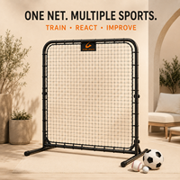 Rebondisseur multi-sports avec structure en acier pour l'entraînement au football, au baseball, au golf et aux réactions