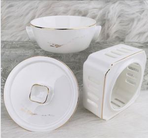 Vaisselle en porcelaine bleue et blanche de style chinois classique, bol en céramique imprimé sous glaçure, assiette à dîner et plat à condiments - Product Image 4