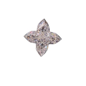 Diamante Cultivado en Laboratorio con Forma de Trébol de Cuatro Hojas para Joyería Personalizada, Corte Blanco, Claridad DE, Calidad VS Certificada - Product Image 2