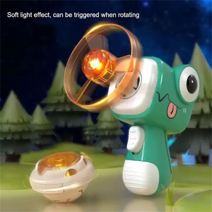 Promotion Enfants Jeu De Plein Air Parent Enfant Éjection Interactive Rougeoyant Spinning Gyro Dinosaure Forme Soucoupe Volante <span class=keywords><strong>Pistolet</strong></span> Jouet - Product Image 2