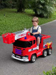 Übergroße Kinder Elektroauto Geländewagen Fernbedienung Feuerwehr auto Auto - Product Image 4