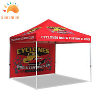 Tentes de camping promotionnelles pour salon commercial de vente de produits alimentaires personnalisées, belvédère en aluminium robuste pliable pour l'extérieur pour événements imperméables