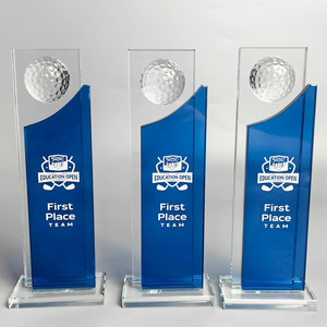 Crystal Glass <b>Trophy</b> Golf Award 12 In Laser <b>Engraved</b> Uv Printing Durable Team Prize - Product Image 2