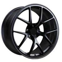 Jantes forgées concaves profondes noires brillantes personnalisées OEM 18-22 pouces avec PCD ET Offset sur mesure pour tuning de voitures de luxe et de performance