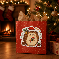 Autocollants en vinyle découpés sur mesure pour Noël, autocollants adhésifs de dessins animés pour l'emballage de boîtes cadeaux avec impression de logo pour enfants sur le thème des fêtes