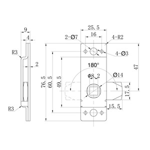 Car Door Lock 9137ZP C-C60.5 <b>Blue</b> Zinc Plating For Replace Repair - Product Image 1