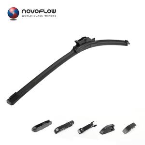 Spazzole Tergicristallo NOVOFLOW Universali Morbide Senza Telaio per Auto, Compatibili con Attacco a U, Blocco Laterale, Pulsante a Pressione, Braccio a Baionetta - Product Image 1