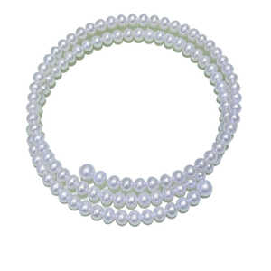 Pulsera de Perlas de Agua Dulce de Zhuji, Exquisita, Casi Redonda, Impecable, de 3-4 mm, Diseño de Doble Capa Aurora, Regalo de Cumpleaños, 30 g - Product Image 1