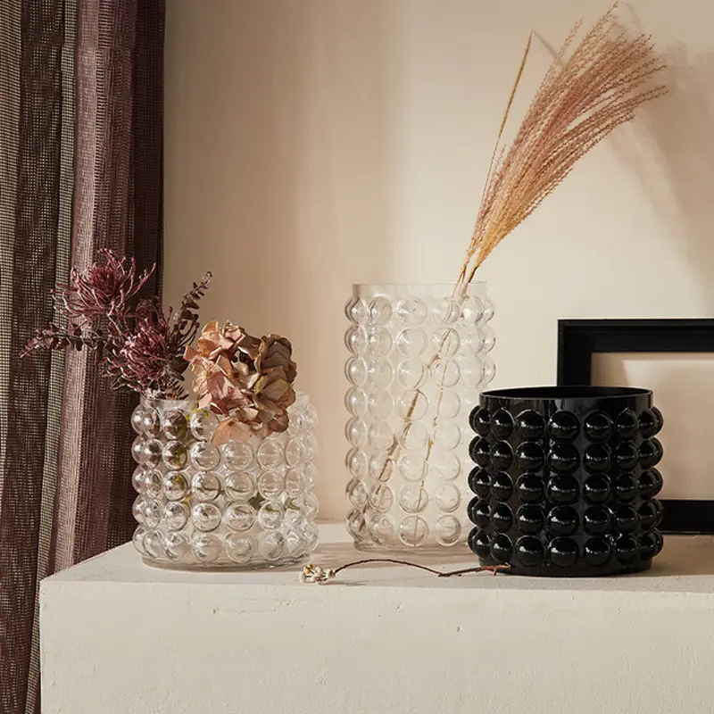 Glasvase Dekoration Design für Wohnkultur Transparente Vase