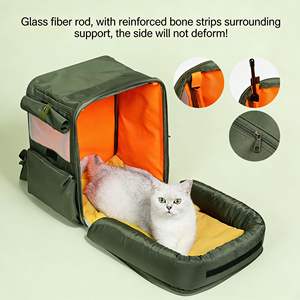 Sac de transport pour animaux de compagnie de style nouveau, grande capacité, bagages à roulettes, roues à 360 degrés, sac d'extérieur pour chats et petits chiens - Product Image 2