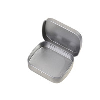 Boîte de rangement rectangulaire personnalisée 60*47*18mm pour savon à sourcils, étui à charnière en métal, mini boîte/canette à bonbons à la menthe