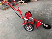 Débroussailleuse thermique 52 cm³ 2 temps à pousser sur roues, démarrage par lanceur, lames multiples en option pour désherbage agricole et verger, vente en gros OEM