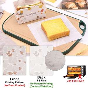 Wholesale Customized Printed Logo Food Grade Greaseproof Glassine Sandwich Cookie Packaging Paper for Burger Fried <b>Chicken</b> Fries - Product Image 3