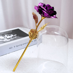 Flores de cristal de rosa de galaxia de 24K Flores artificiales de rosas de oro coloridas para el Día DE LA MADRE Acción de Gracias Día de San Valentín - Product Image 5