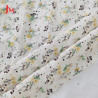 Tissus en Chiffon de Soie à Imprimé Floral Numérique, Tissu 100% Viscose pour Robe Femme
