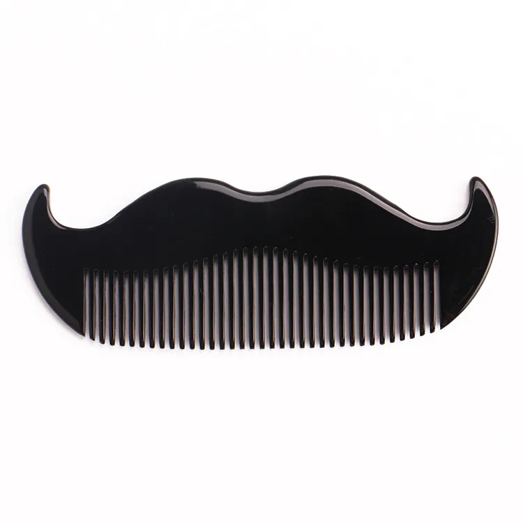 High quality custom logo handmade acetate pocket hair black beard comb for man