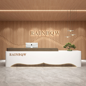 Mostrador <span class=keywords><strong>de</strong></span> Recepción <span class=keywords><strong>de</strong></span> Estilo Chino Moderno en MDF para Hoteles, Centros <span class=keywords><strong>de</strong></span> <span class=keywords><strong>Salud</strong></span>, Instituciones <span class=keywords><strong>de</strong></span> Capacitación, Salones <span class=keywords><strong>de</strong></span> Belleza y Cajas Registradoras - Product Image 2