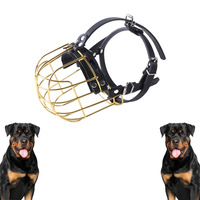 Haute qualité extérieur en acier inoxydable chien museau masque Anti mordre chiens Animal bétail sécurité masque en métal