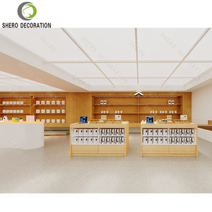 Điện thoại bằng gỗ <span class=keywords><strong>Showcase</strong></span> điện thoại di động hiển thị <span class=keywords><strong>Showcase</strong></span> vòng điện thoại di động thiết kế cửa hàng truy cập - Product Image 4