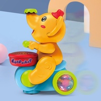 Samtoy Nuevo Diseño Juguete Musical de Plástico ABS para Niños, Elefante Bailarín con Tambor y Bola, Luz Intermitente, Montessori 0-7 Años
