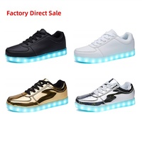 Chaussures fluorescentes colorées à LED rechargeables par USB, nouvelle mode, fabriquées à Quanzhou, tailles 35-46