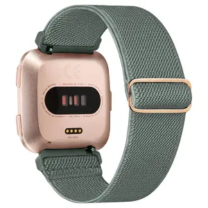 Adequado para smartwatch Fitbit Versa2, pulseiras de relógio casuais de nylon elástico, atacado por fabricantes de pulseiras