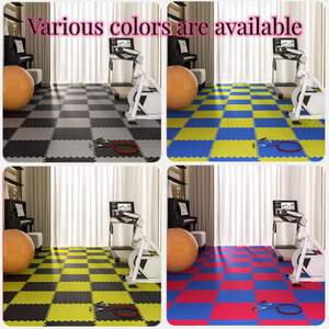 Losetas de Espuma EVA Encajables para Piso, 39"x39", Negro+Gris, 2cm de Grosor, para Gimnasio en Casa y Garaje, Tapete Deportivo - Product Image 4