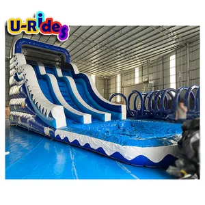 Glissière d'eau gonflable d'intérieur d'aventure d'amusement pour le matériel durable de PVC d'utilisation résidentielle publique de parc de trampoline de jardin d'enfants de piscine