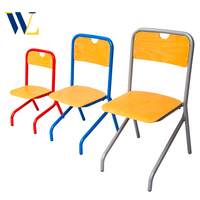 Chaise à cadre en métal économique et pratique de style moderne meubles faciles à transporter pour les étudiants en classe pour l'école