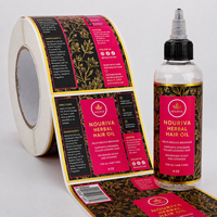 Étiquettes personnalisées pour flacons compte-gouttes, autocollants adhésifs avec logo, vinyle PVC imperméable pour huiles capillaires et emballages cosmétiques