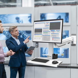 Giá đỡ màn hình bàn làm việc công nghiệp hạng nặng dòng T8, xoay 90 độ, hàng mới, dành cho màn hình máy tính/bàn phím - Product Image 3