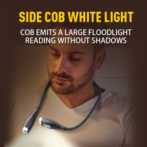 Lampe de lecture USB universelle, réglable, à suspendre au cou, source de lumière LED, tuyau flexible, pour intérieur/extérieur, course nocturne, protection des yeux - Product Image 4