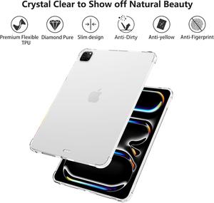 Crystal Clear Transparent Soft TPU Tablet Covers Cases pour <span class=keywords><strong>iPad</strong></span> <span class=keywords><strong>Pro</strong></span> <span class=keywords><strong>11</strong></span> pouces M5 M4 Léger Mince Quatre Airbags Couverture Arrière - Product Image 2