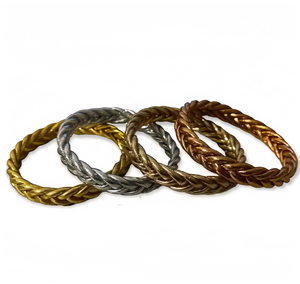 Trenzado <span class=keywords><strong>budista</strong></span> silicona tejido hoja de oro hoja de plata brillo pulsera Tailandia templo oración brazalete moda oro brazalete - Product Image 6